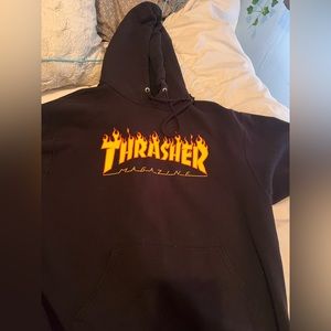 large black thrasher hoodie